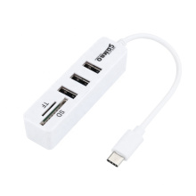 Factory Price Mini 2 in 1 Combo 3 Port USB 2.0 HUB Splitter Card Reader Cardreader for SD TF Micro SD for PC Computer Laptop